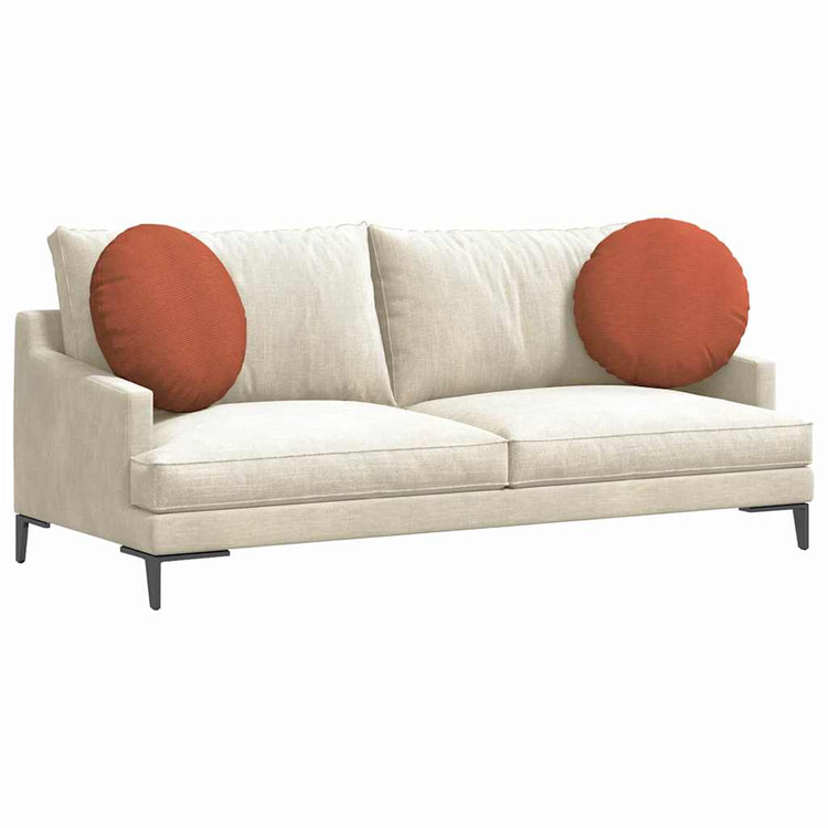 VidaXL coussins d'assise 2 pcs rouge-orange ø 50 cm tissu en coton