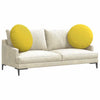 VidaXL coussins d'assise 2 pcs tissu jaune clair ø60 x 21 cm
