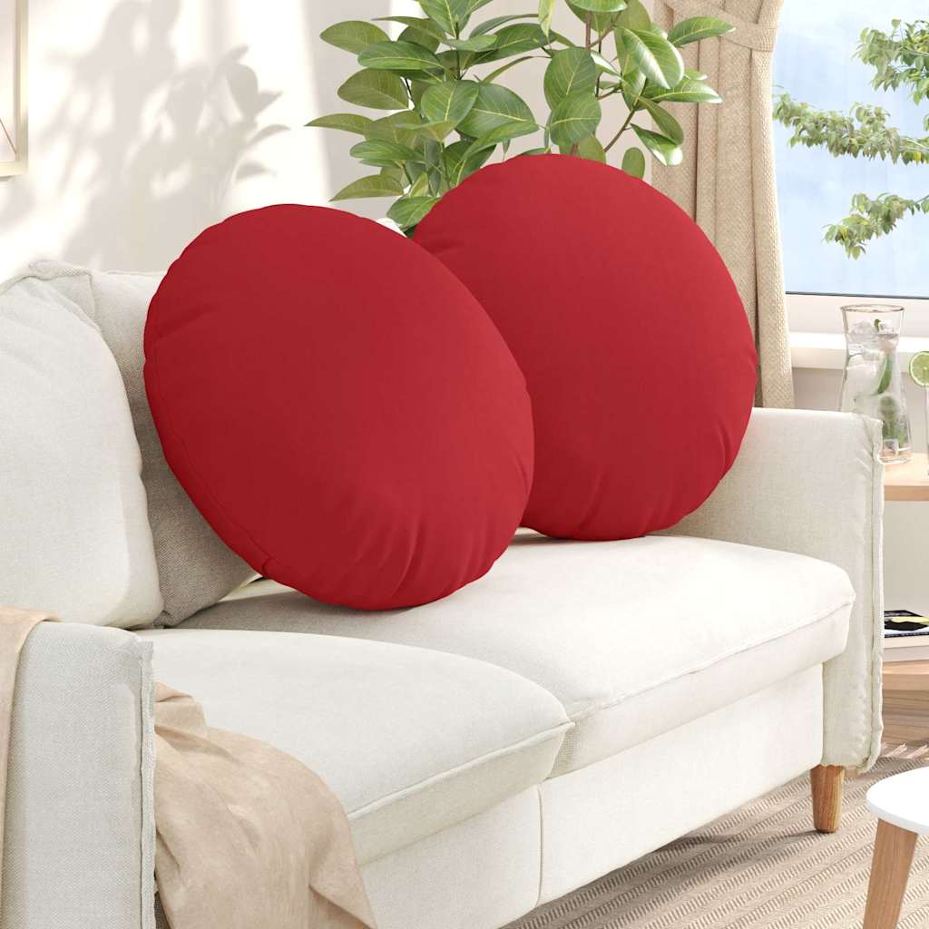 Vidaxx coussins d'assise 2 pcs rouge ø60 x 21 cm tissu