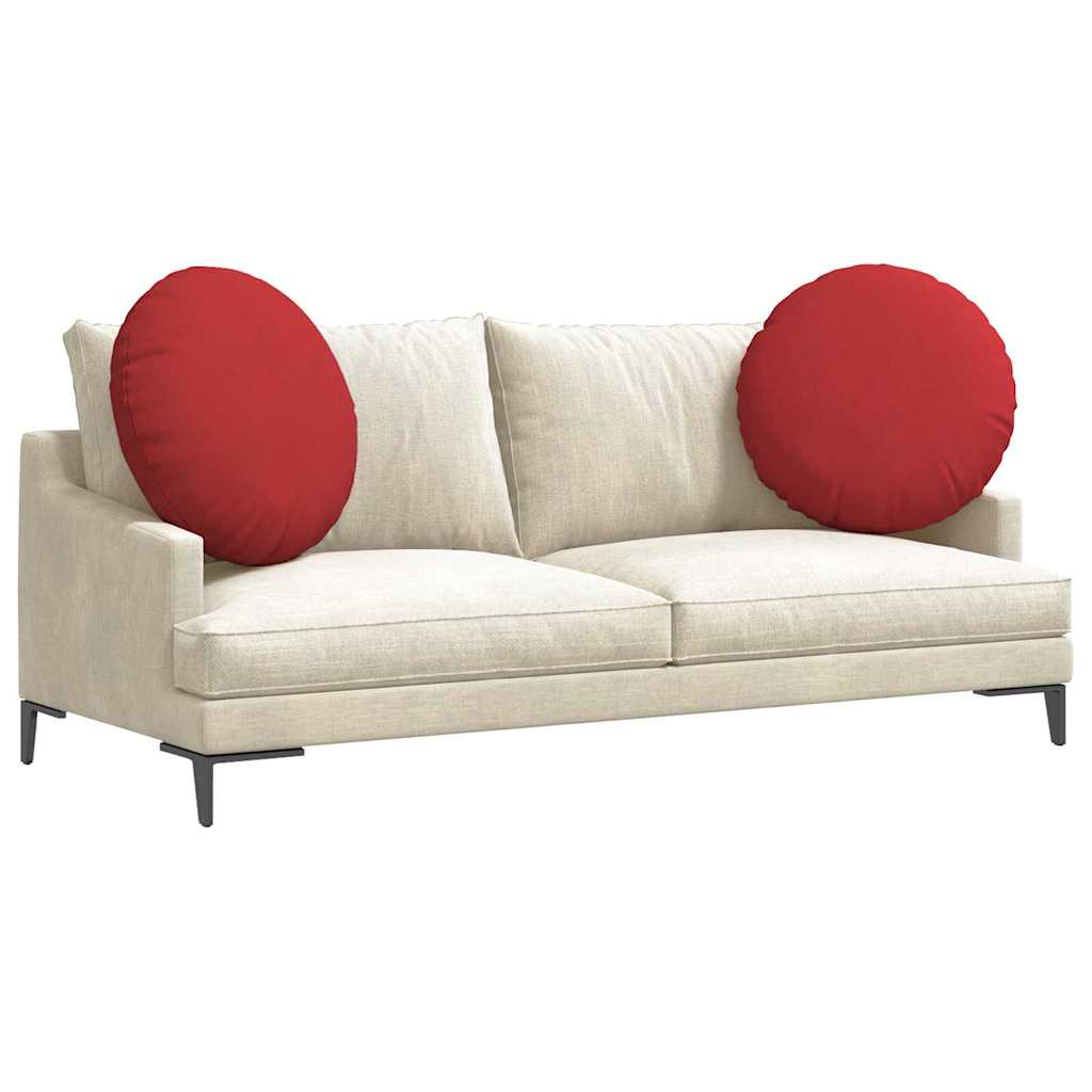Vidaxx coussins d'assise 2 pcs rouge ø60 x 21 cm tissu