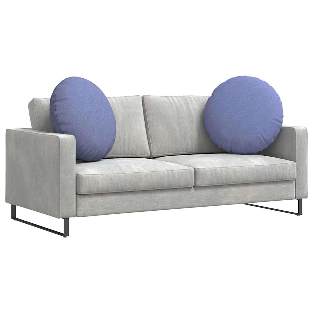 Vidaxx coussins d'assise 2 pcs bleu jeans ø60 x 21 cm tissu