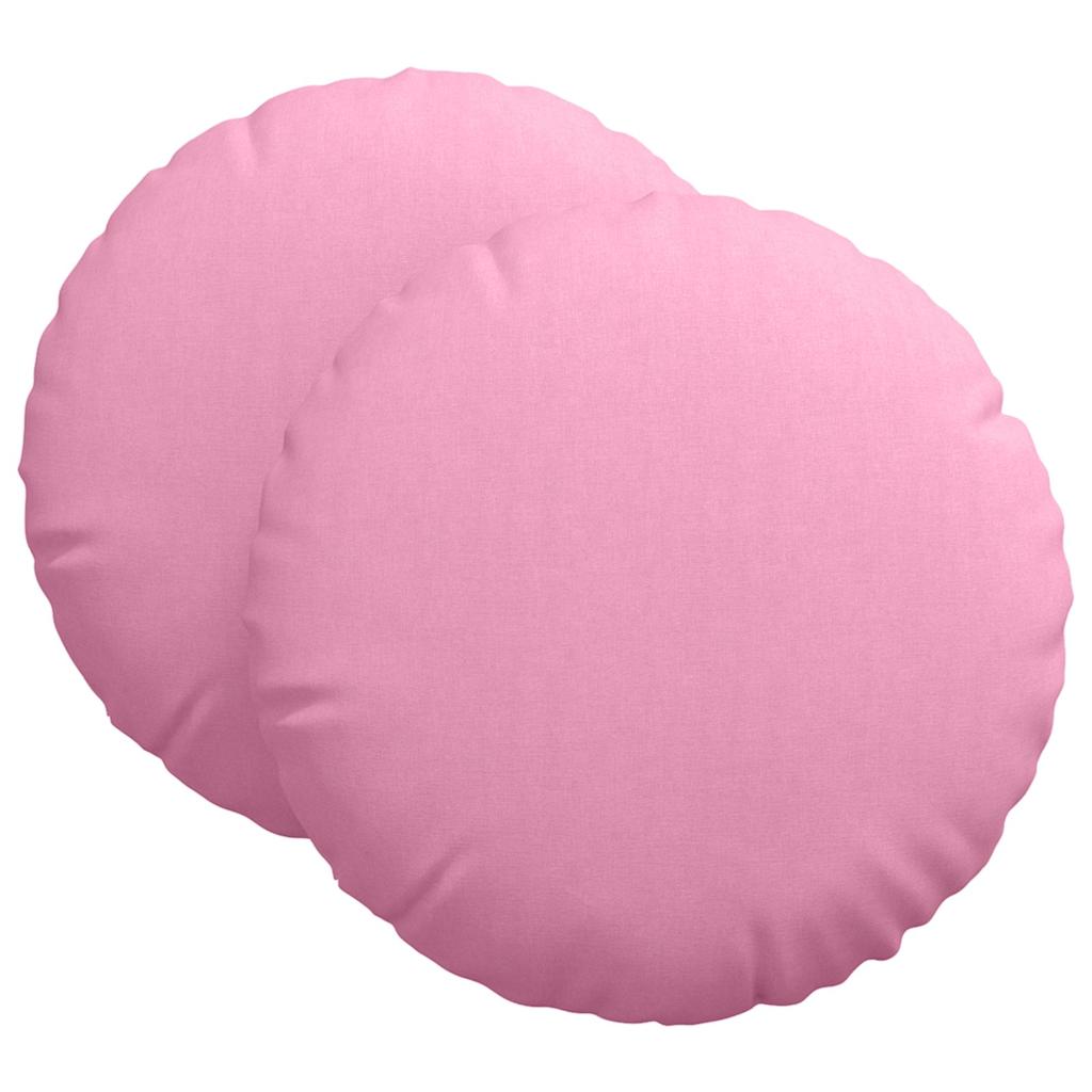 VidaXL coussins de siège 2 pcs rose ø60 x 21 cm tissu