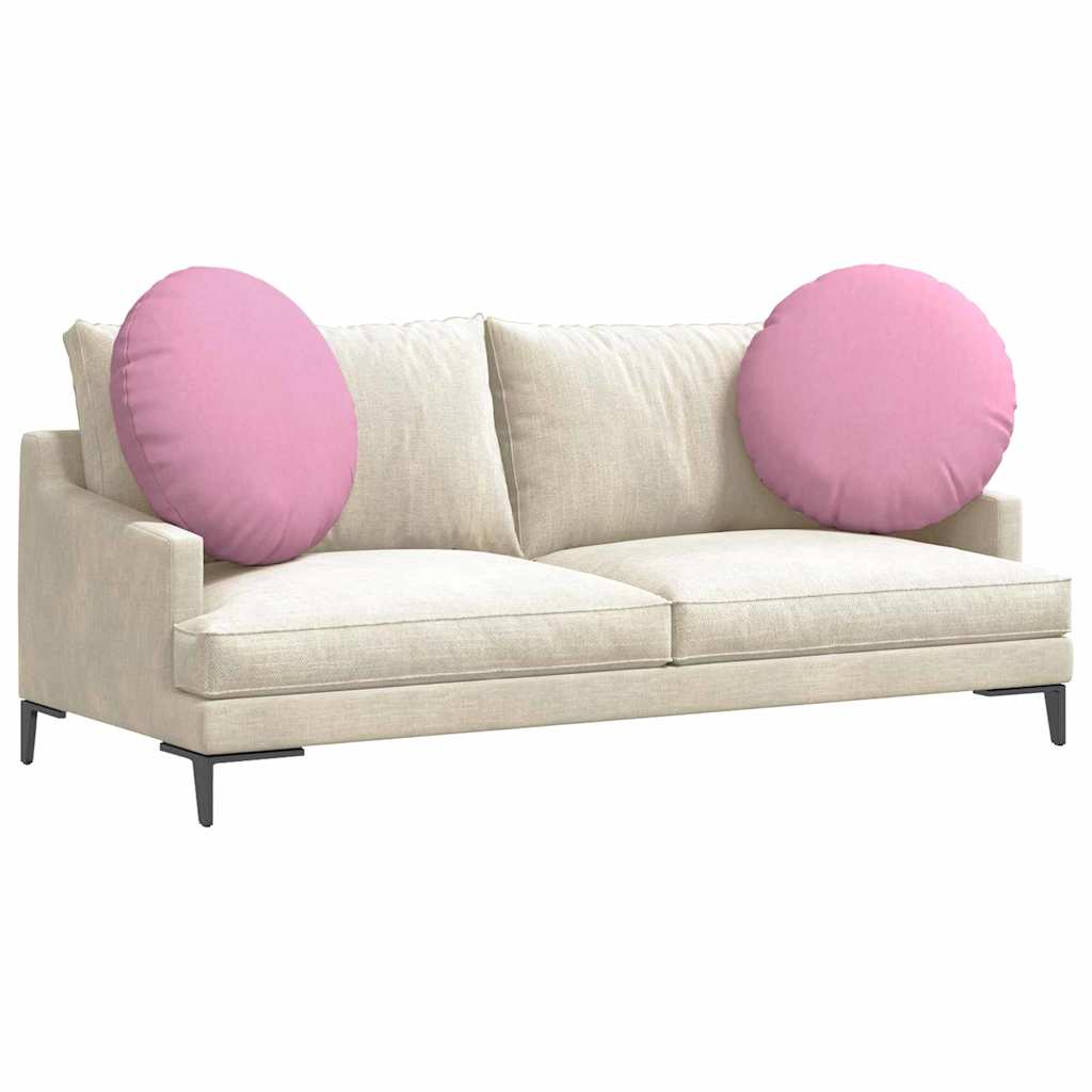 VidaXL coussins de siège 2 pcs rose ø60 x 21 cm tissu