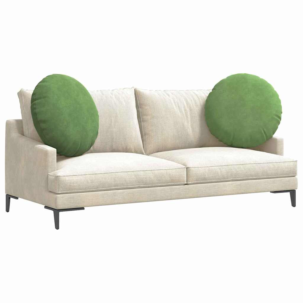 Vidaxx coussins d'assise 2 pièces vert clair ø 40 x 13 cm velours