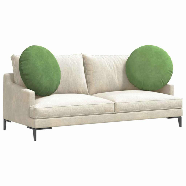 Vidaxx coussins d'assise 2 pièces vert clair ø 40 x 13 cm velours
