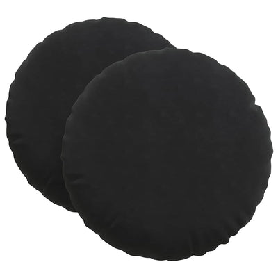 Vidaxx coussins d'assise 2 pièces noir ø 40 x 13 cm velours