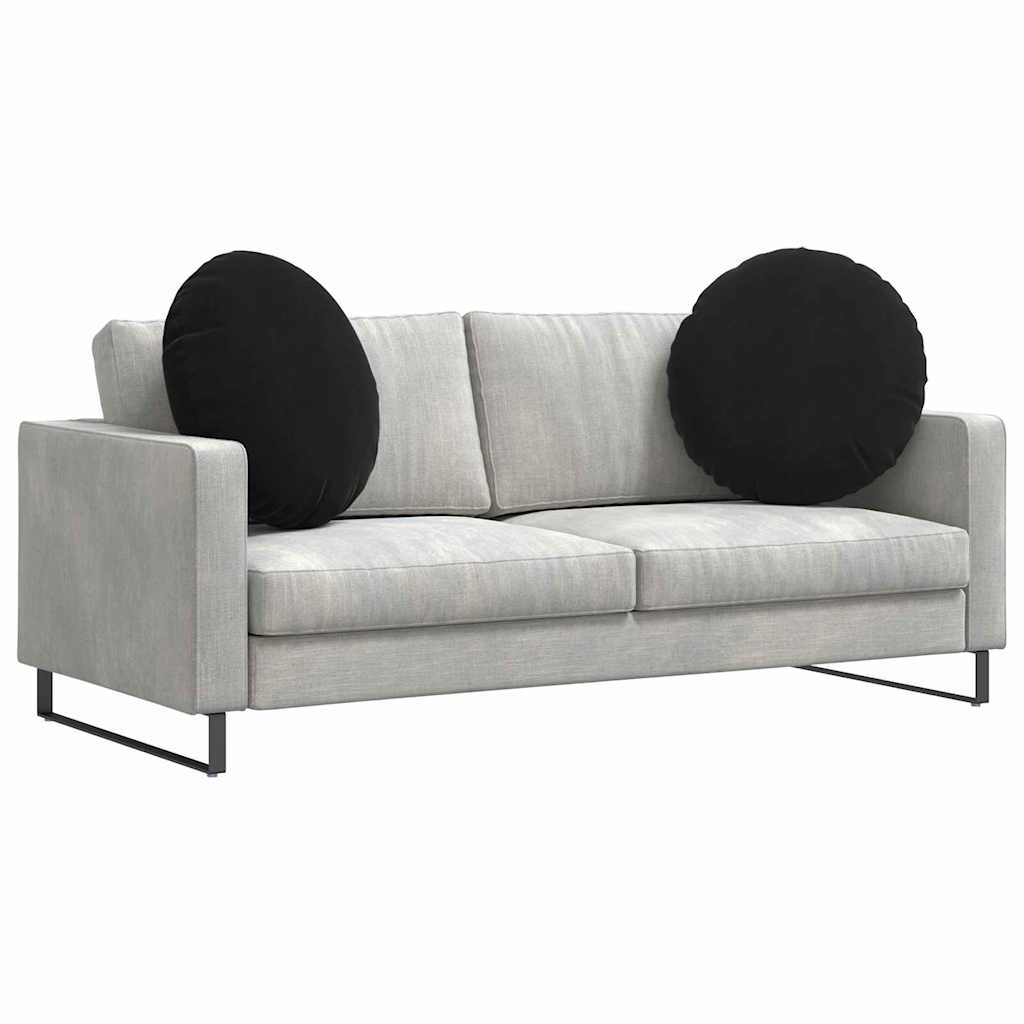 Vidaxx coussins d'assise 2 pièces noir ø 40 x 13 cm velours