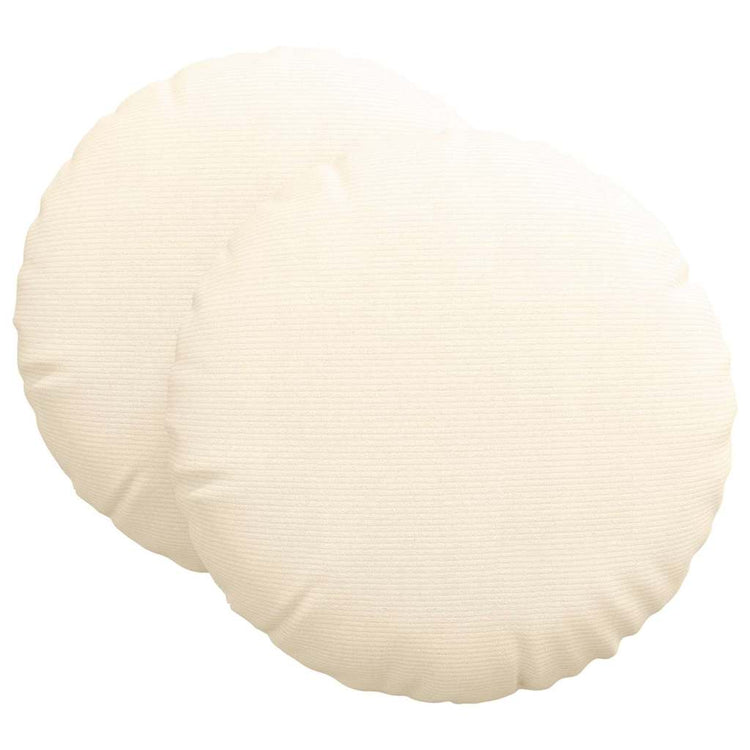 Vidaxx coussins d'assise 2 pcs crème ø 60 cm tissu coton