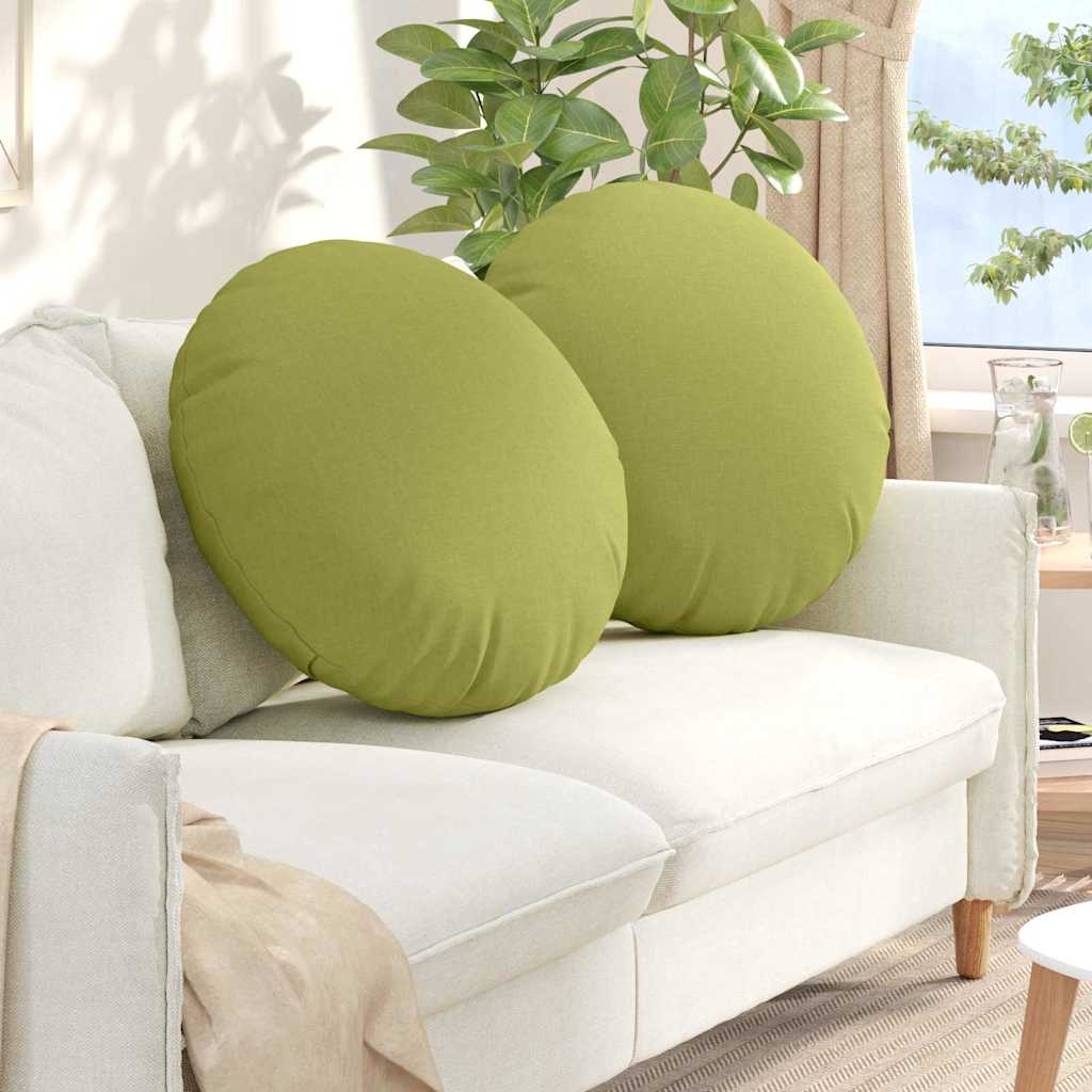 Vidaxx coussins d'assise 2 pcs tissu vert clair ø80 x 29 cm