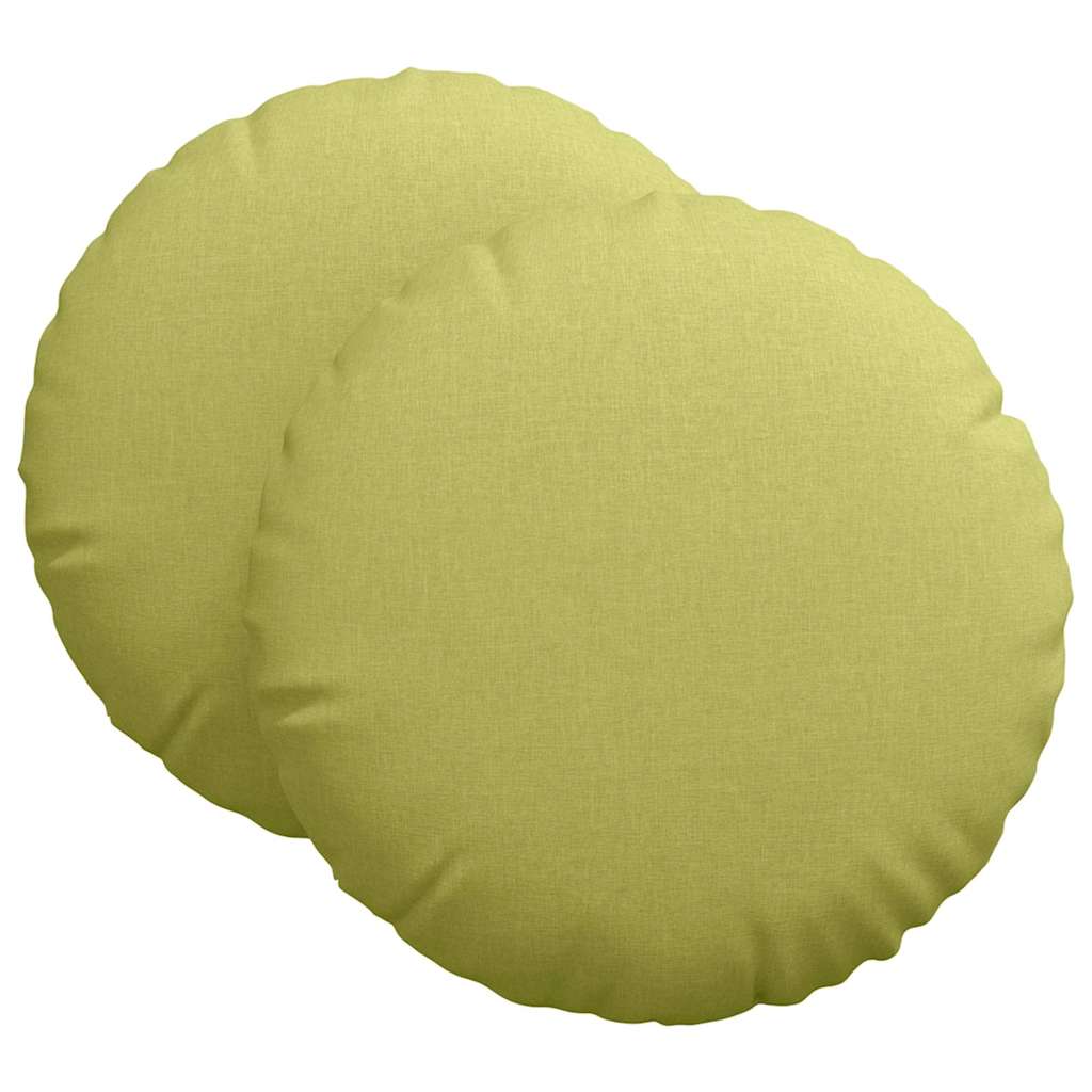 Vidaxx coussins d'assise 2 pcs tissu vert clair ø80 x 29 cm