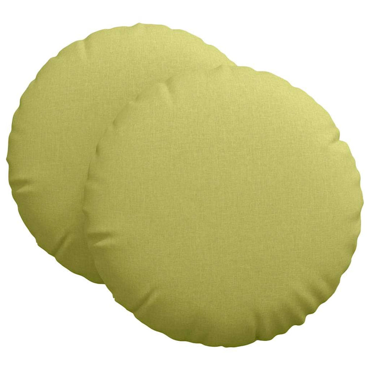 Vidaxx coussins d'assise 2 pcs tissu vert clair ø80 x 29 cm