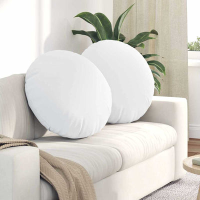 Vidaxx coussins d'assise 2 pcs blanc ø80 x 29 cm tissu
