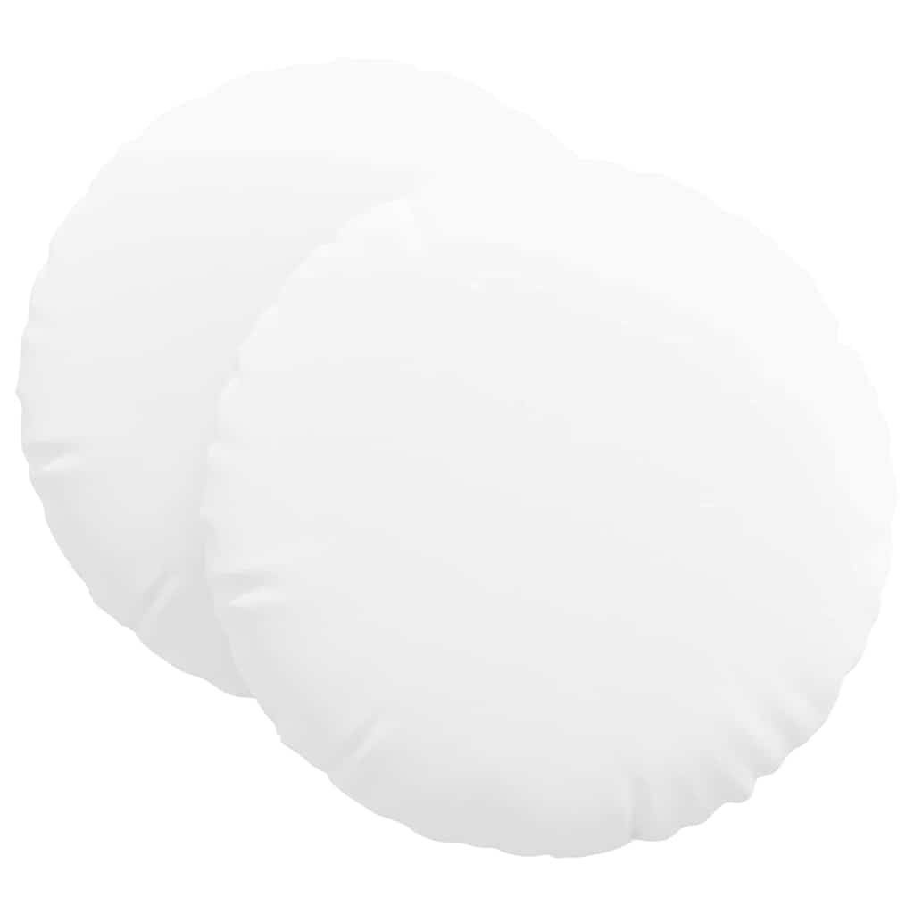 Vidaxx coussins d'assise 2 pcs blanc ø80 x 29 cm tissu