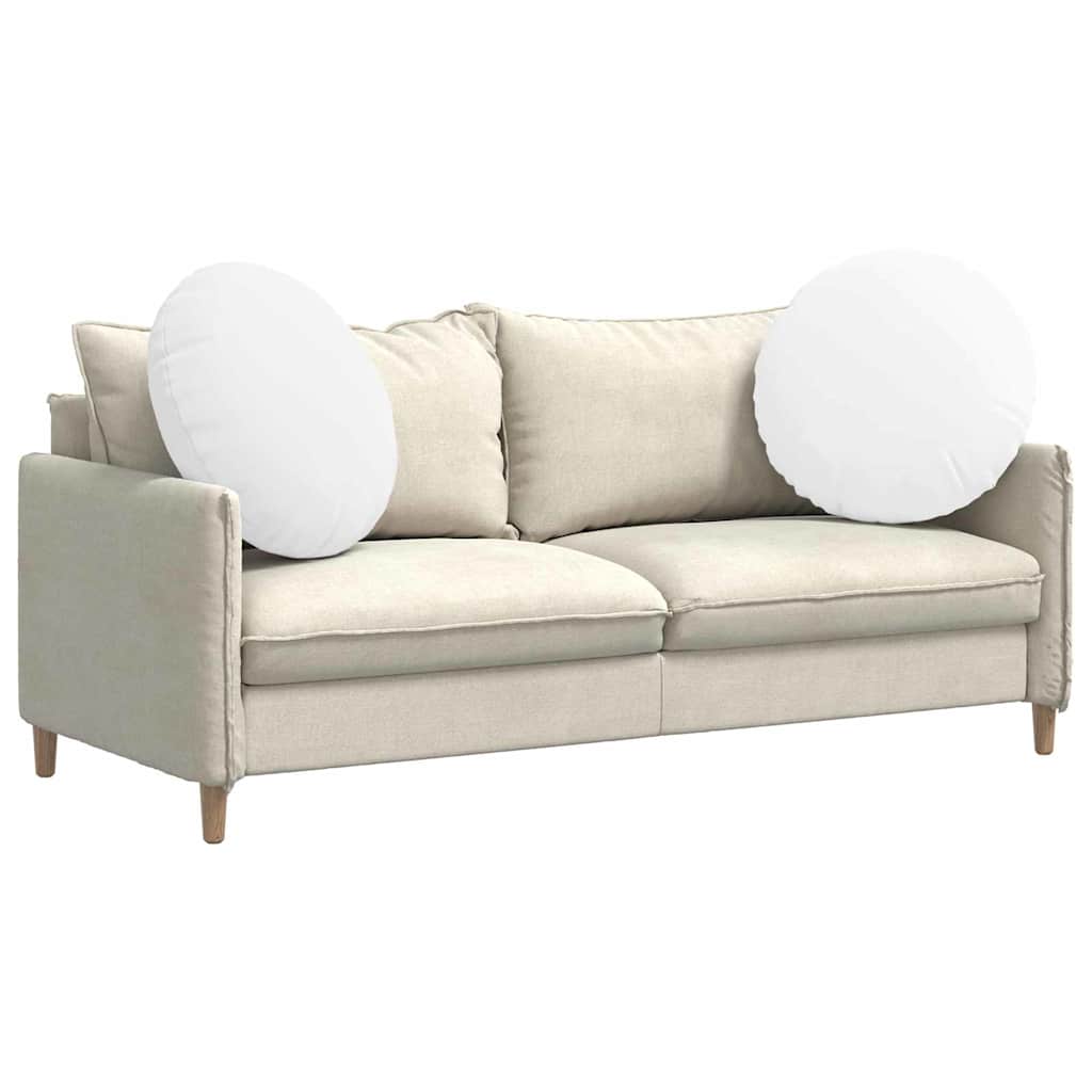 Vidaxx coussins d'assise 2 pcs blanc ø80 x 29 cm tissu