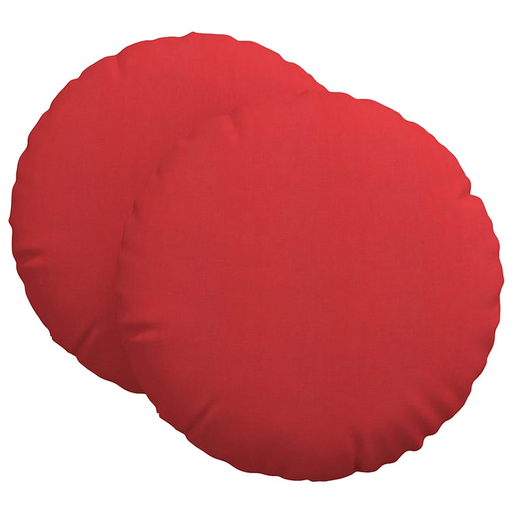 Vidaxx coussins d'assise 2 pcs rouge ø80 x 29 cm tissu