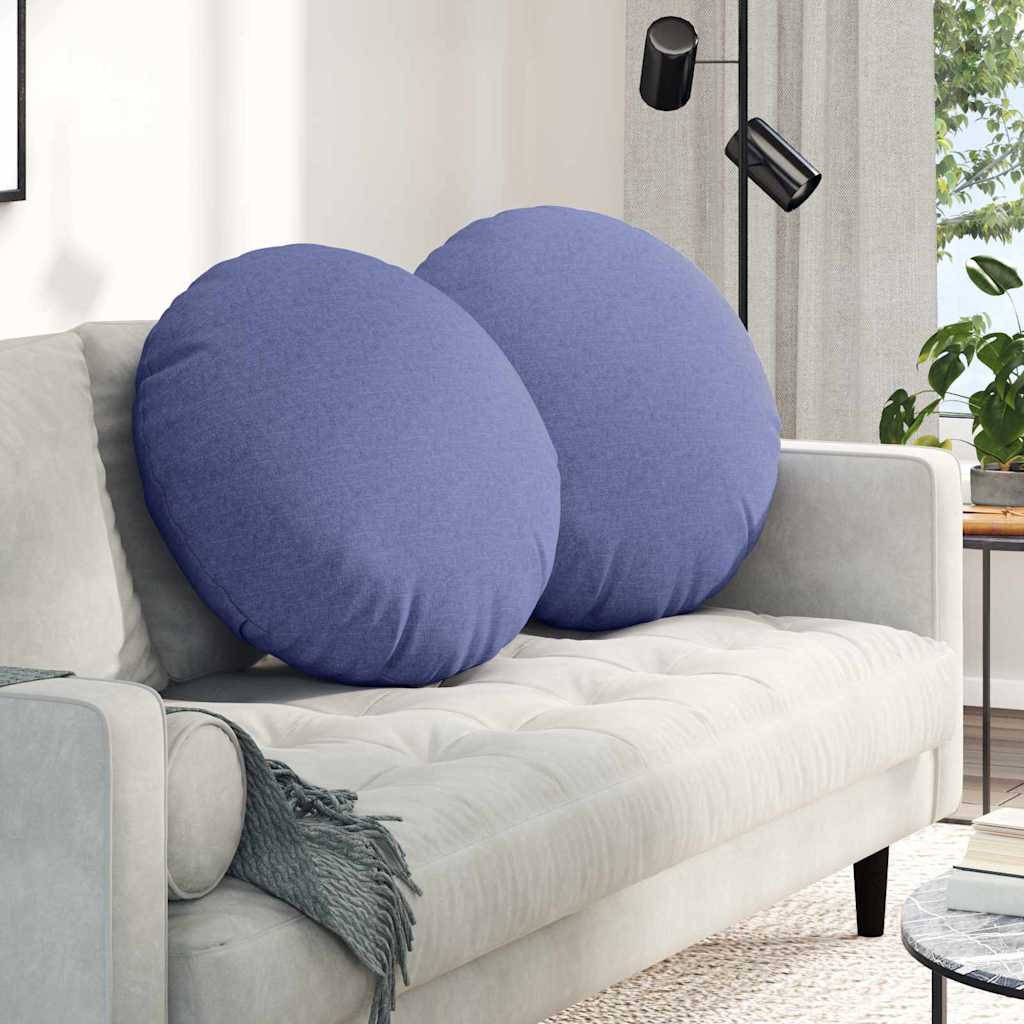 Vidaxx coussins d'assise 2 pcs bleu jeans ø80 x 29 cm tissu