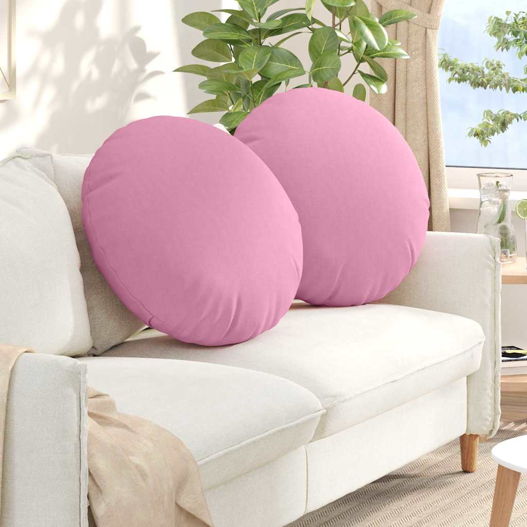 Vidaxx coussins d'assise 2 pcs rose ø80 x 29 cm tissu