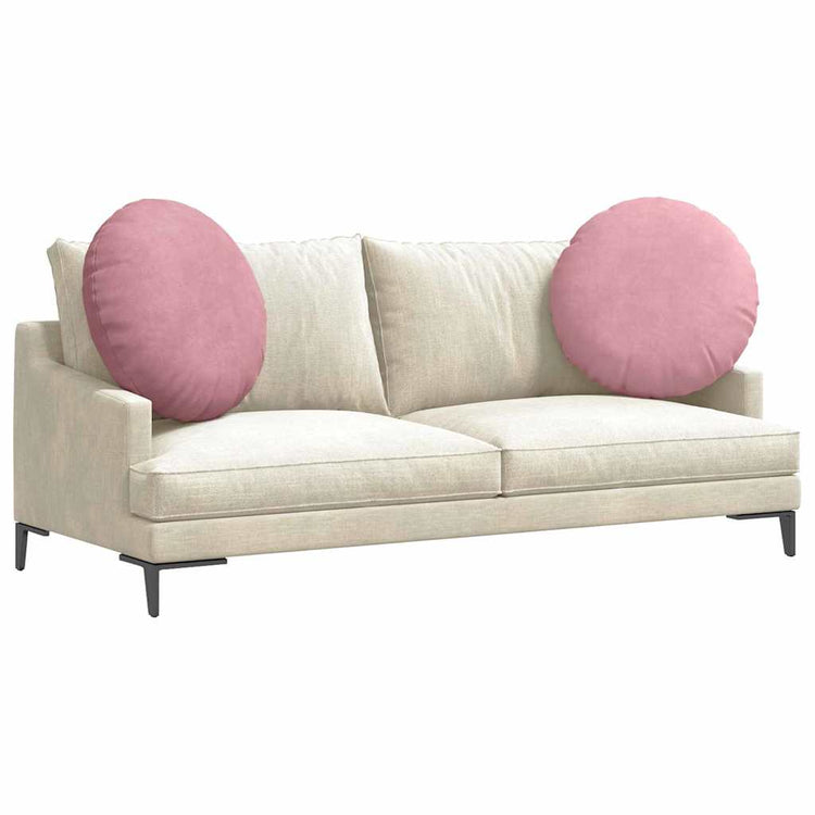 Vidaxx coussins de siège 2 pcs rose ø 80 x 29 cm velours