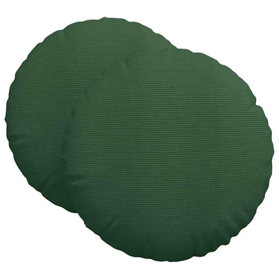 VidaXL coussins d'assise 2 pcs tissu coton vert foncé ø 80 cm