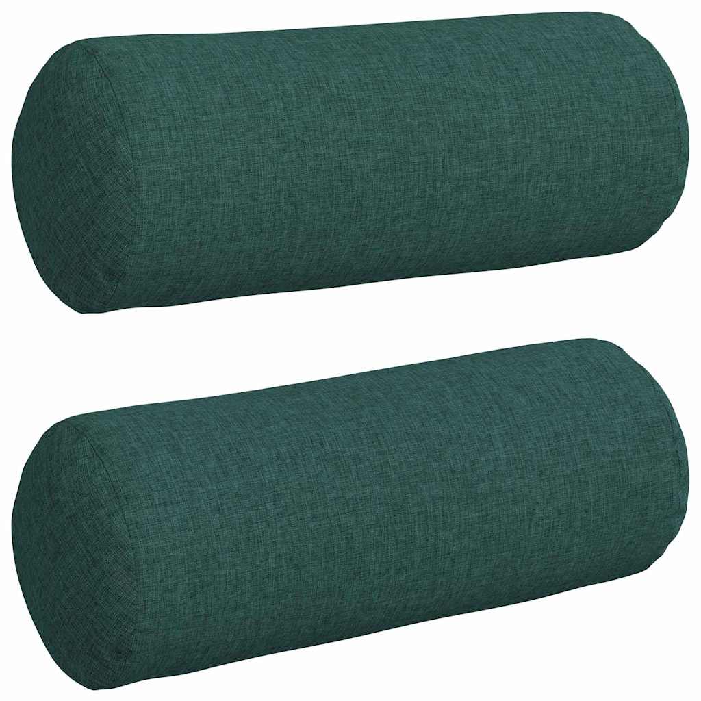 VidaXL traversins 2 pièces tissu vert foncé ø 15 x 40 cm