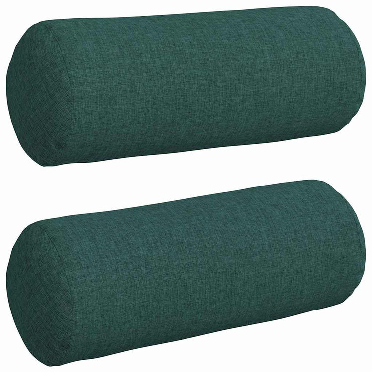 VidaXL traversins 2 pièces tissu vert foncé ø 15 x 40 cm