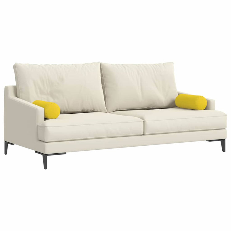 VidaXL traversins 2 pièces jaune clair ø 15 x 40 cm tissu