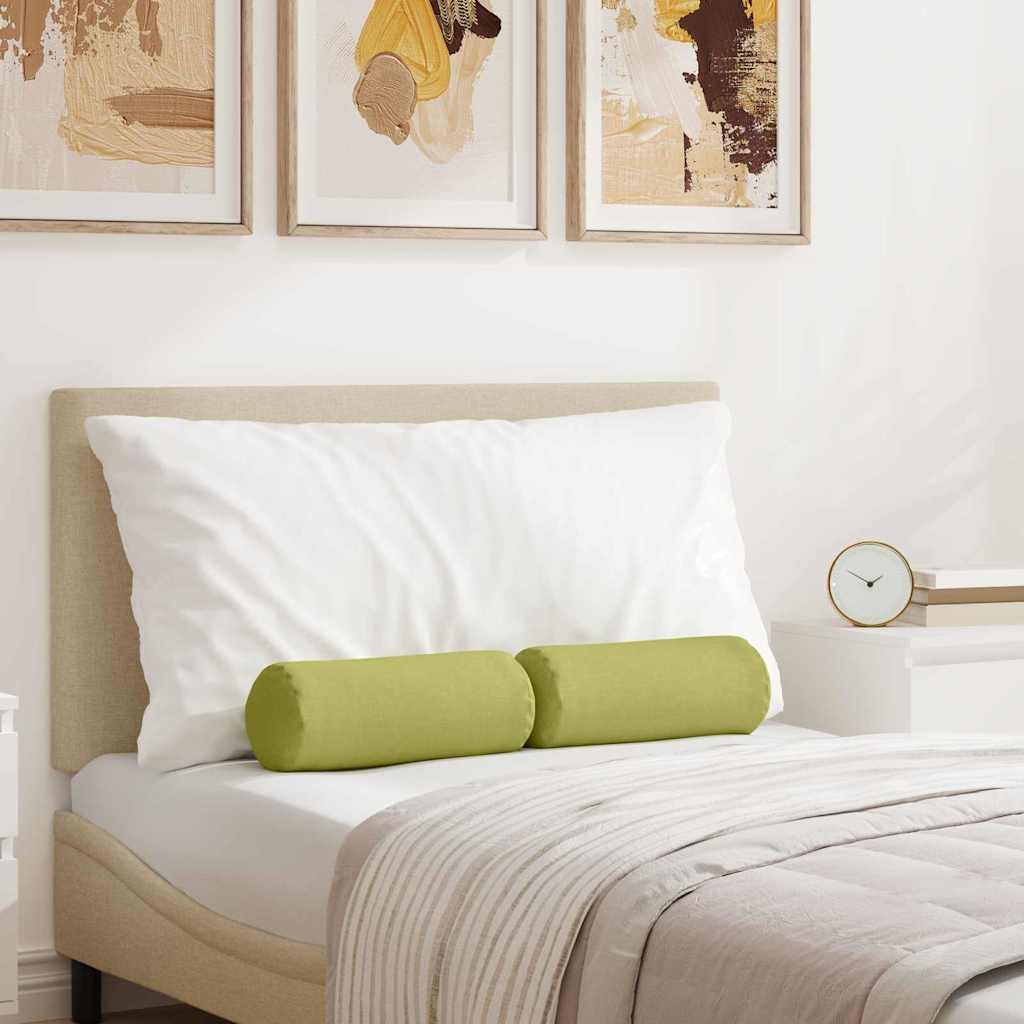VidaXL traversins 2 pièces tissu vert clair ø 15 x 40 cm