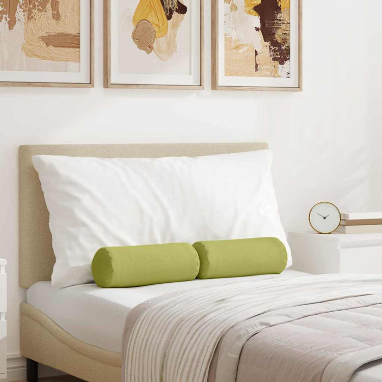 VidaXL traversins 2 pièces tissu vert clair ø 15 x 40 cm