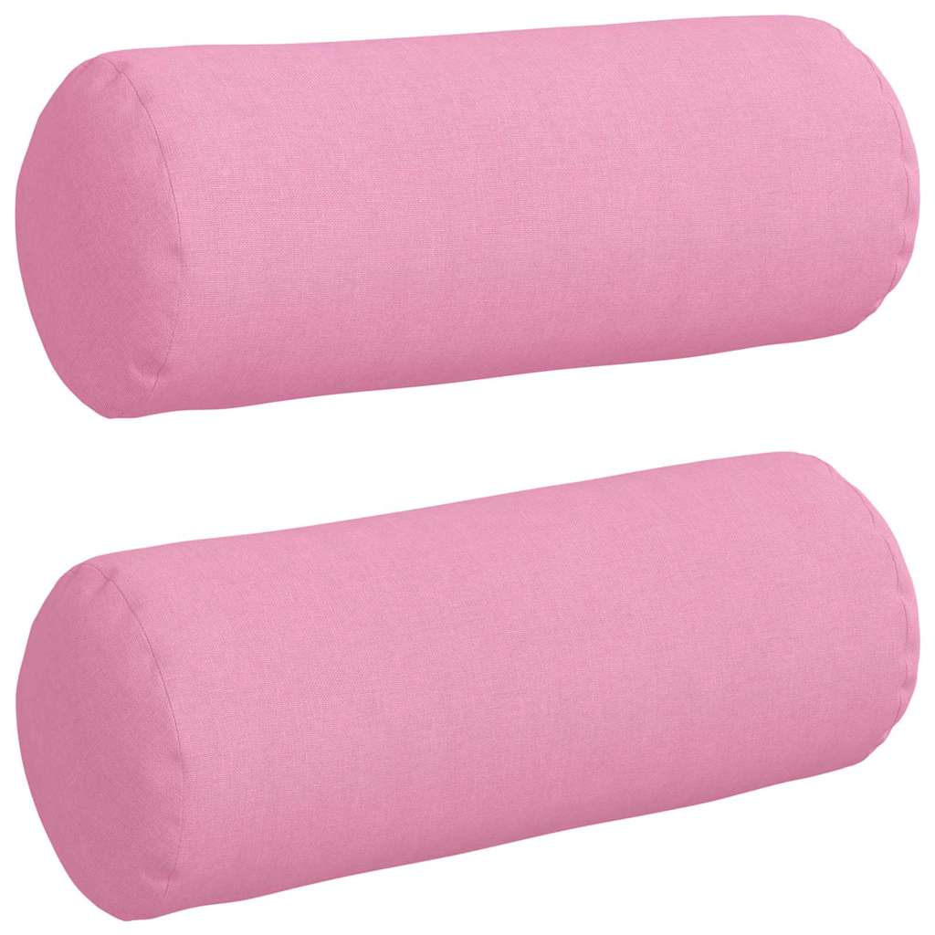 VidaXL traversins 2 pièces rose ø 15 x 40 cm tissu