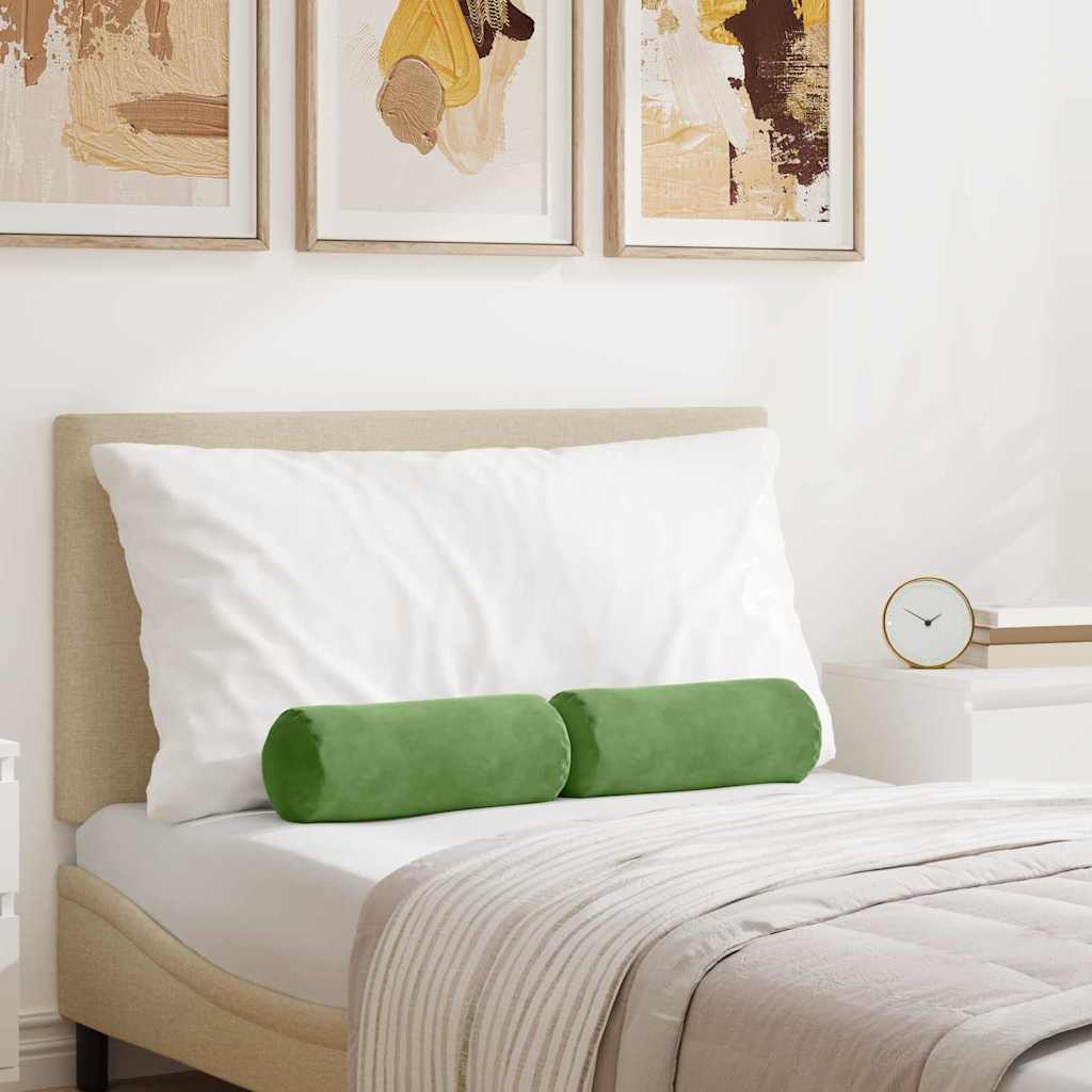 VidaXL traversins 2 pièces tissu corde vert clair ø 15 x 40 cm