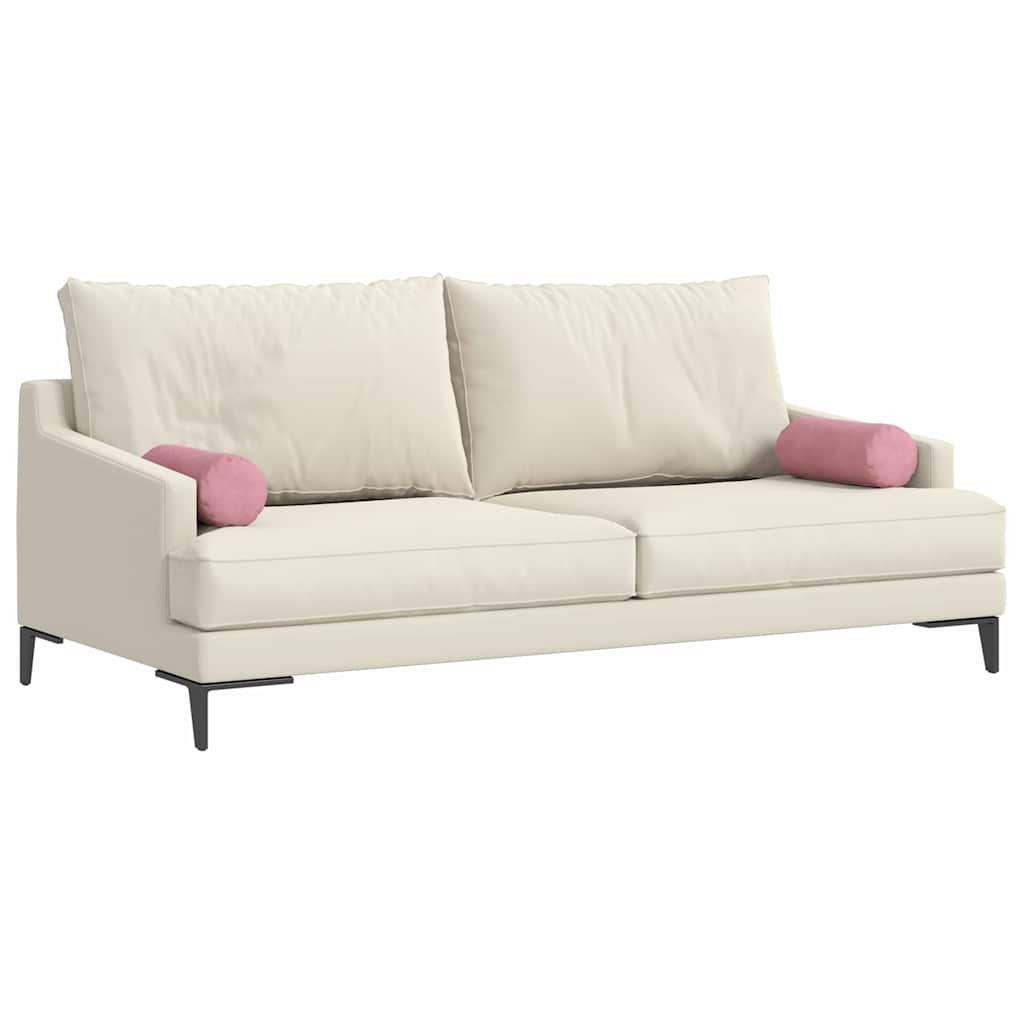 VidaXL traversins 2 pièces rose ø 15 x 40 cm tissu corde