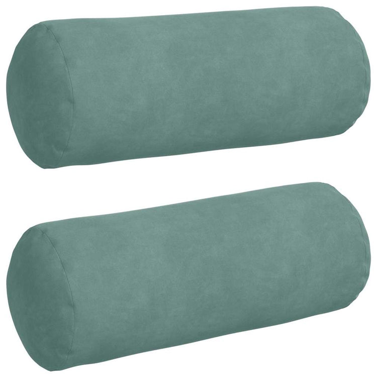 VidaXL traversins 2 pièces vert d'eau ø 15 x 40 cm tissu corde