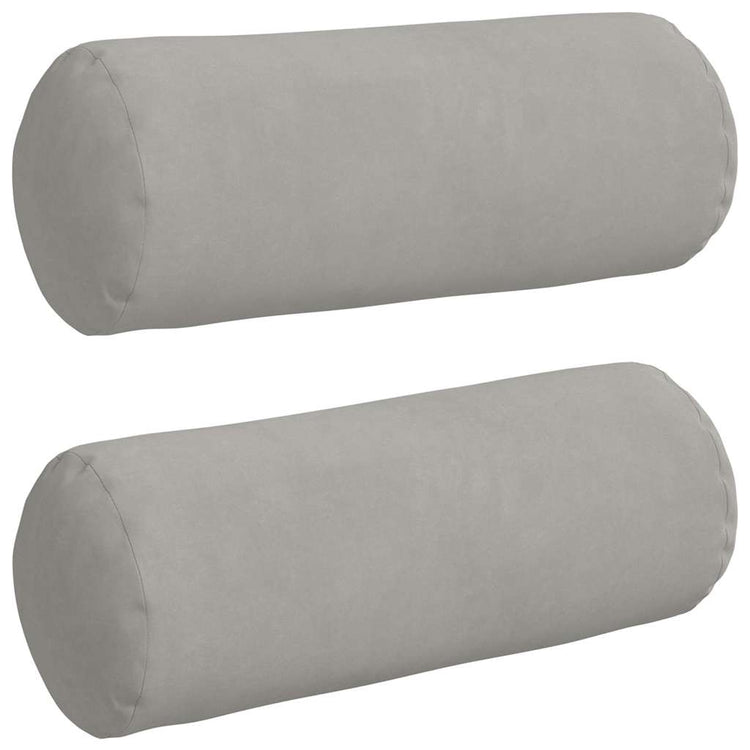 VidaXL traversins 2 pièces gris clair ø 15 x 40 cm tissu microfibre