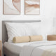 VidaXL traversins 2 pièces crème ø 15 x 40 cm tissu microfibre