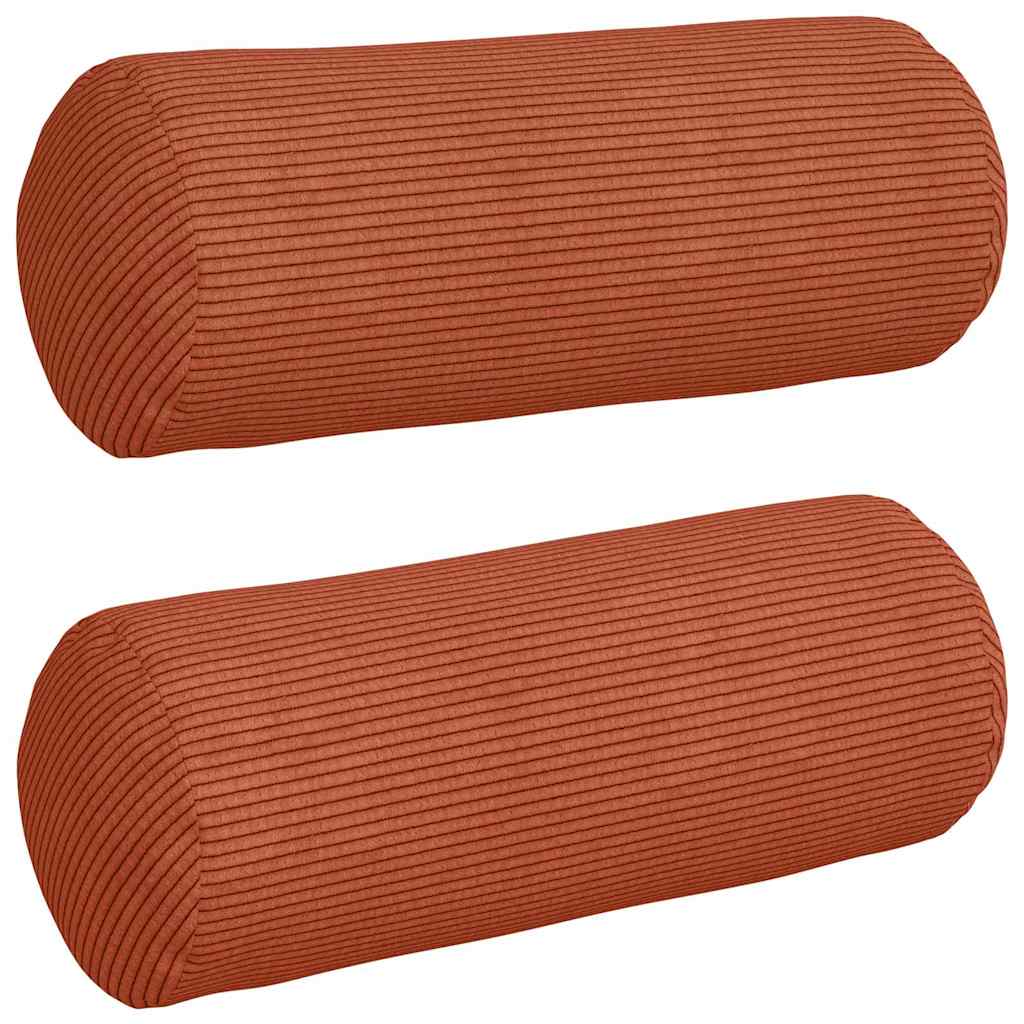 VidaXL traversins 2 pièces rouge-orange ø 15 x 40 cm tissu corde
