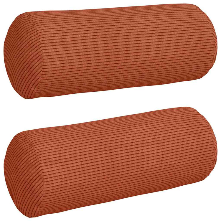 VidaXL traversins 2 pièces rouge-orange ø 15 x 40 cm tissu corde