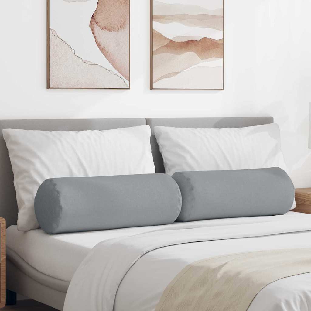 VidaXL traversins 2 pièces tissu gris clair ø 25 x 70 cm