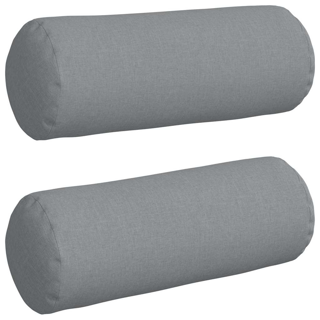 VidaXL traversins 2 pièces tissu gris clair ø 25 x 70 cm