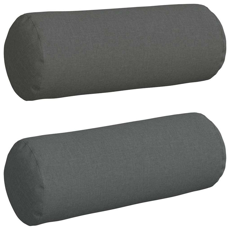 VidaXL traversins 2 pièces tissu gris foncé ø 25 x 70 cm