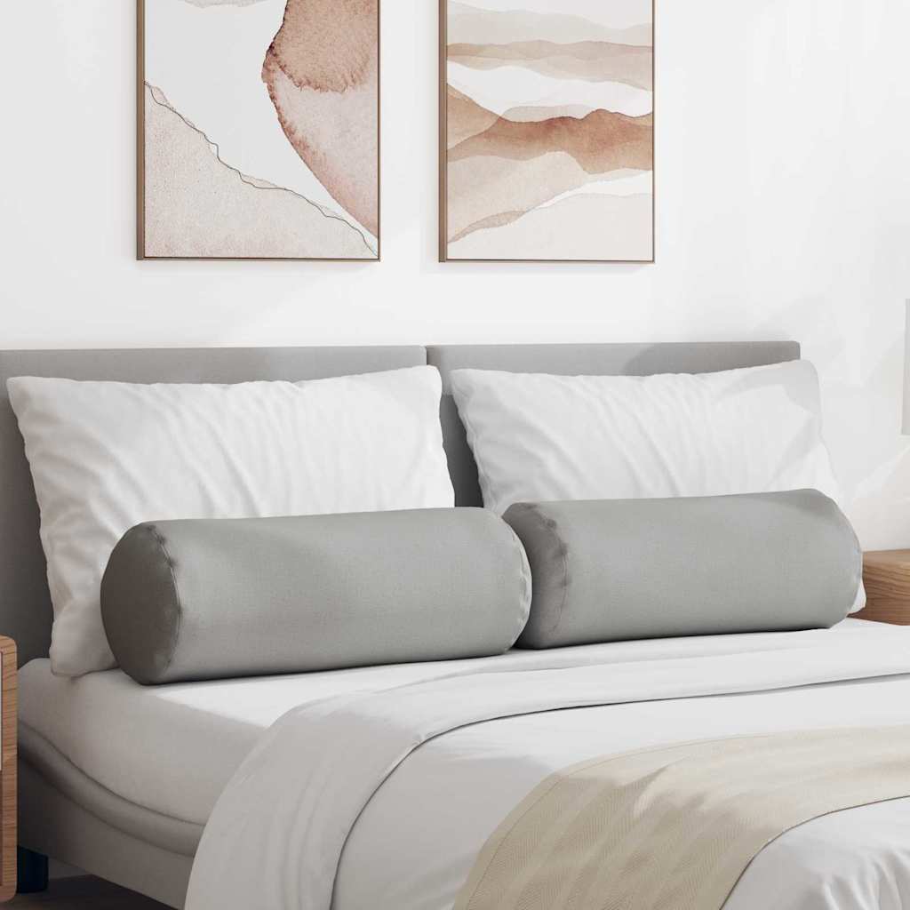 VidaXL traversins 2 pièces gris nuage ø 25 x 70 cm tissu