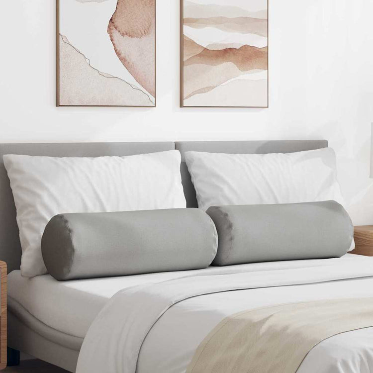 VidaXL traversins 2 pièces gris nuage ø 25 x 70 cm tissu