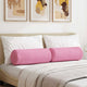 VidaXL traversins 2 pièces rose ø 25 x 70 cm tissu