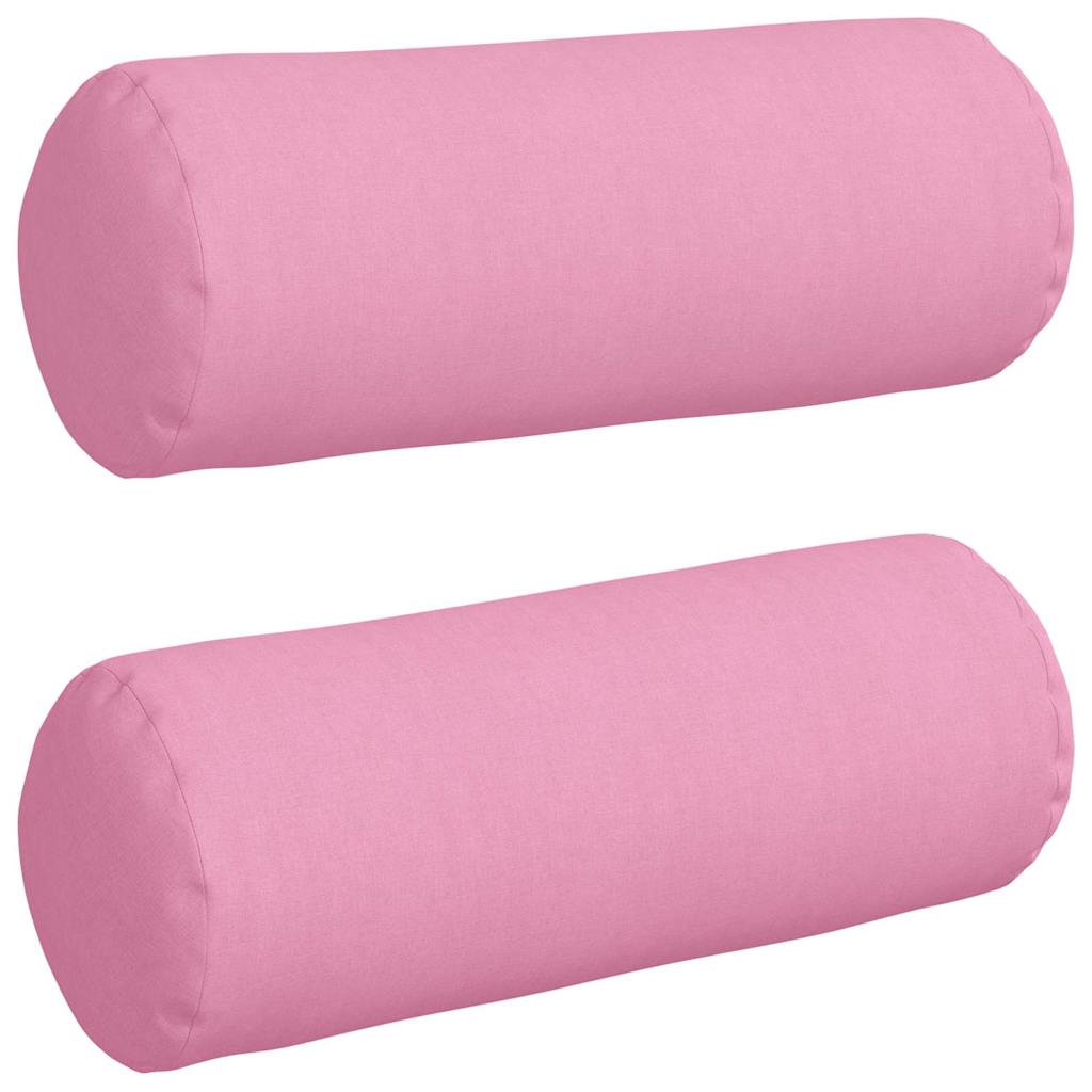 VidaXL traversins 2 pièces rose ø 25 x 70 cm tissu