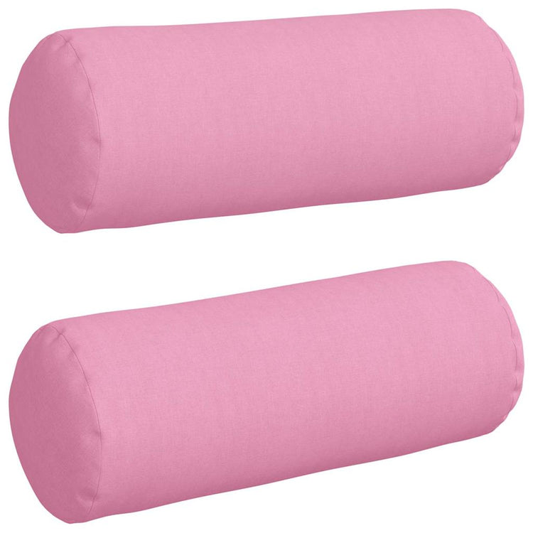 VidaXL traversins 2 pièces rose ø 25 x 70 cm tissu