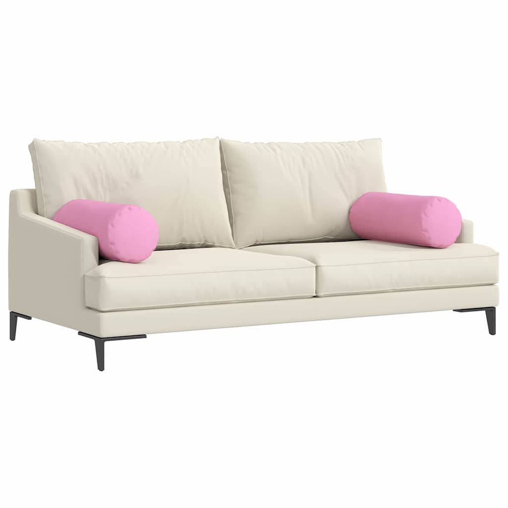 VidaXL traversins 2 pièces rose ø 25 x 70 cm tissu
