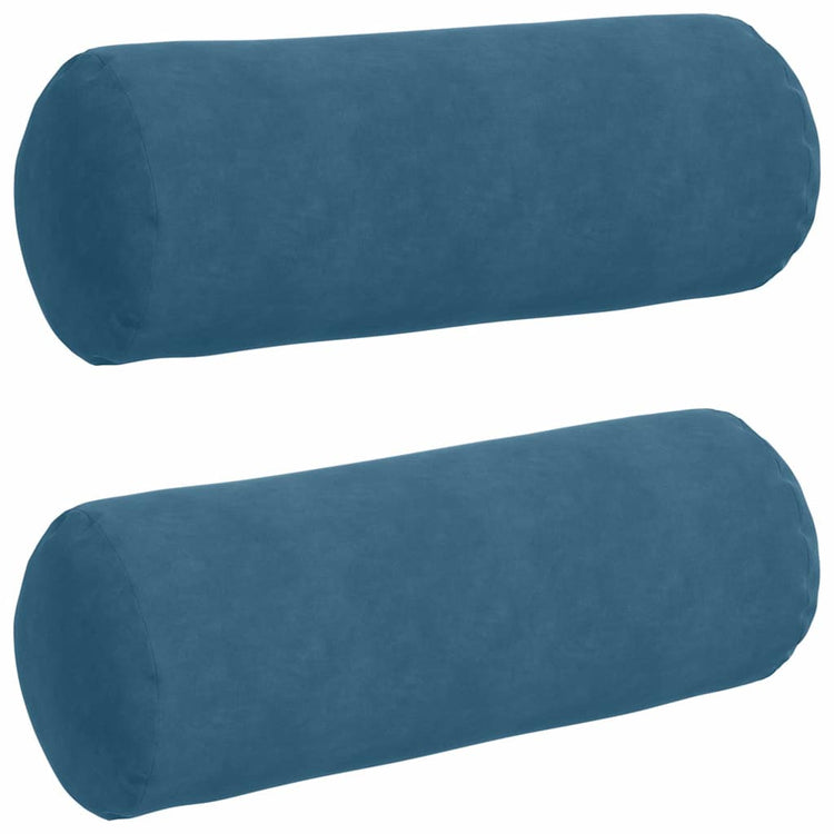 Vidaxx traversins 2 pièces bleu ø 25 x 70 cm tissu corde