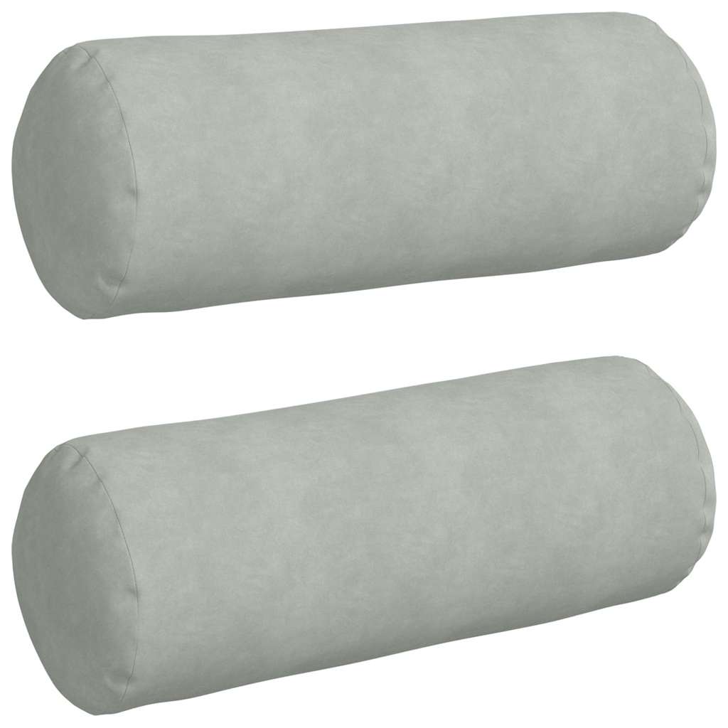 VidaXL traversins 2 pièces gris clair ø 25 x 70 cm tissu corde