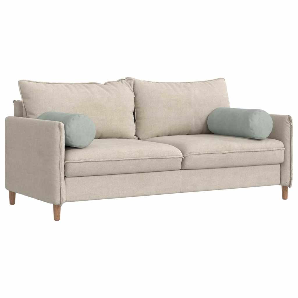 VidaXL traversins 2 pièces gris clair ø 25 x 70 cm tissu corde
