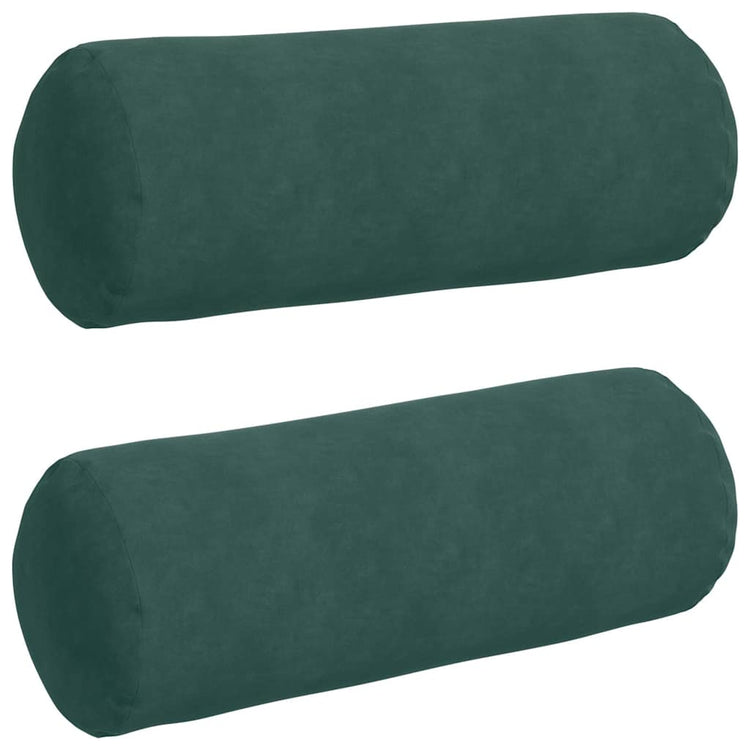 VidaXL traversins 2 pièces tissu corde vert foncé ø 25 x 70 cm