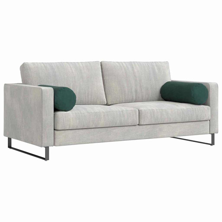 VidaXL traversins 2 pièces tissu corde vert foncé ø 25 x 70 cm